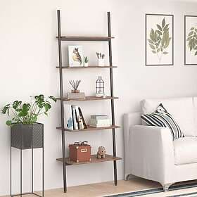 vidaXL Hylla 5 hyllplan mörkbrun och svart 64x34x185.5 cm 336377