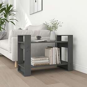 vidaXL Bokhylla/rumsavdelar Grey Solid Pine 80x35x56.5 cm 813896