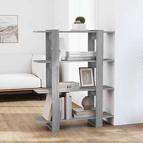 vidaXL Bokhylla/Rumsavdelare grå sonoma-ek 100x30x123.5 cm 813564