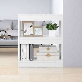 vidaXL Bokhylla/Rumsavdelare vit 60x30x72 cm 811646