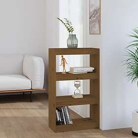 vidaXL Bokhylla/rumsavdelare honungsbrun 60x30x103.5 cm furu 808166