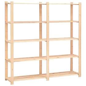 vidaXL Storage Shelf 5 Shelves 170x38x170cm Solid Pine 500kg 286198