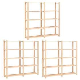 vidaXL Storage Shelf 5 Shelves 3 pcs 170x38x170cm Pine 500kg 3051110