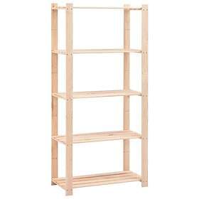 vidaXL Storage Shelf 5 Shelves 80x38x170cm Solid Pine 250kg 286199