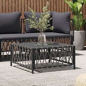 vidaXL Garden Table anthracite 70x70x34 cm woven fabric 364145