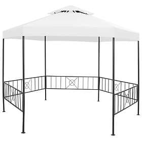 vidaXL Paviljong 323x275x265 cm vit 180g/m² 312233