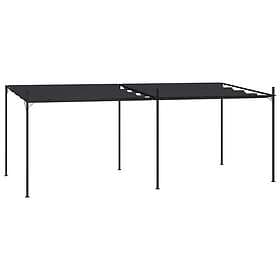 vidaXL Paviljong med infällbart tak 600x300x233 cm antracit 313634