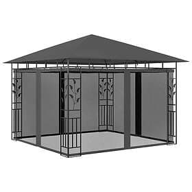 vidaXL Pavilion with mosquito net 3x3m anthracite