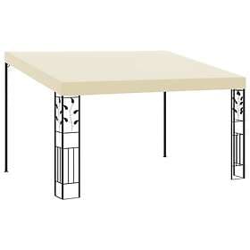 vidaXL Wall-mounted Pavilion 4x3x2.5m cream white