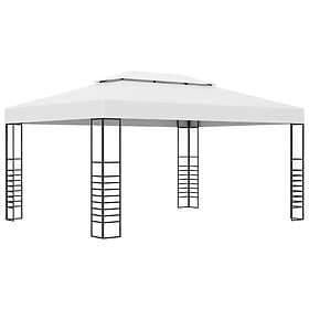 vidaXL Pavilion powder-coated steel 4x3m white