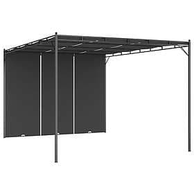 vidaXL Pavilion with curtains 4x3m Anthracite