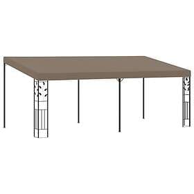 vidaXL Wall-mounted Pavilion 6x3x2.5m taupe