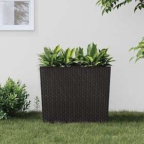 vidaXL Blomkruka med avtagbar insida brun 12/44l PP-rotting 364688