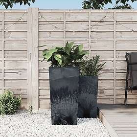 vidaXL Blomkruka avtagbar insida antracit 21/49l PP betonglook 364694