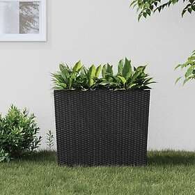 vidaXL Blomkruka med avtagbar insida antracit 12/44l PP-rotting 364687