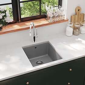 vidaXL Kitchen Sink Granite Single Grey