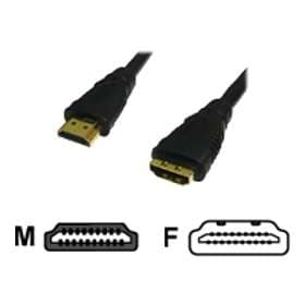 Cables Direct Gold HDMI - HDMI M-F 2m