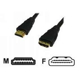 Cables Direct Gold HDMI - HDMI M-F 5m