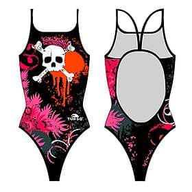 Turbo Flowers And Skulls Swimsuit (Women's)