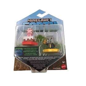 Villager Minecraft Earth Boost Mini Fig 2-Pack (Pig with Cake & with Doll)