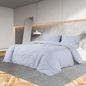 vidaXL Bedset grå 225x220 cm bomull 136108