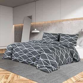 vidaXL Bedset grå 225x220 cm bomull 136060
