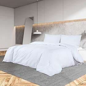 vidaXL Bedset vit 225x220 cm lätt mikrofiber 136028