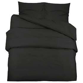vidaXL Bedset svart 225x220 cm lätt mikrofiber 135980