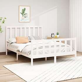 vidaXL Bed Frame vit massiv furu 140x200 cm 3106704