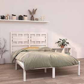 vidaXL Bed Frame vit massivt trä 120x200 cm enkelsäng 3105661