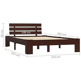 vidaXL Bed Frame 140x200 cm solid pine