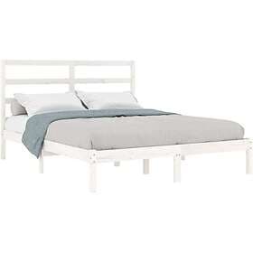 vidaXL Bed Frame vit massiv furu 160x200 cm 3104944