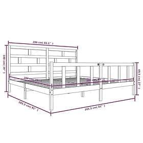 vidaXL Bed Frame massiv furu 200x200 cm 3101368