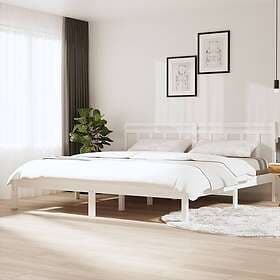 vidaXL Bed Frame vit massiv furu 160x200 cm 3100600