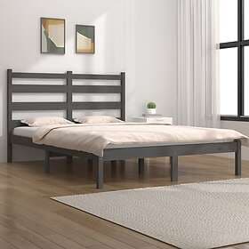 vidaXL Bed Frame grå massiv furu 200x200 cm 3103670