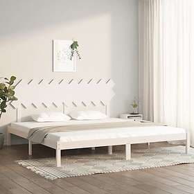vidaXL Bed Frame vit 200x200 cm massivt trä 3104889