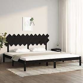 vidaXL Bed Frame svart 200x200 cm massivt trä 3104892