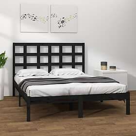 vidaXL Bed Frame svart massivt trä 200x200 cm 3105494