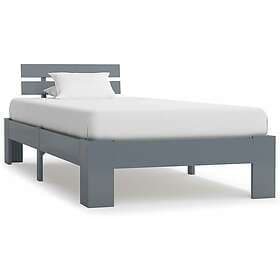 vidaXL Bed Frame grå massiv furu 100x200 cm 283167