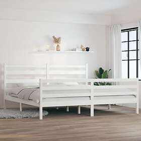 vidaXL Bed Frame vit massiv furu 200x200 cm 3103734