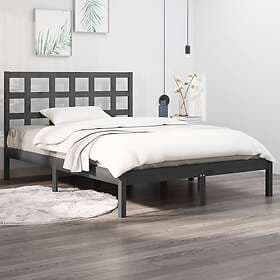 vidaXL Bed Frame grå massivt trä 200x200 cm 3105492