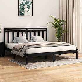 vidaXL Bed Frame svart massivt trä 200x200 cm 3105274