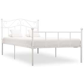 vidaXL Bed Frame vit metall 100x200 cm 284517