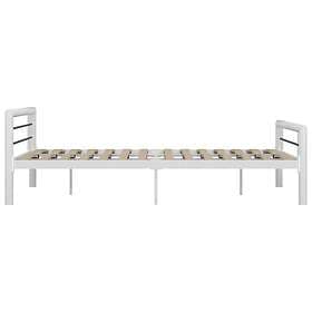 vidaXL Bed Frame vit och svart metall 120x200 cm 284546