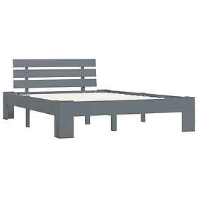 vidaXL Bed Frame grå massiv furu 120x200 cm 283168