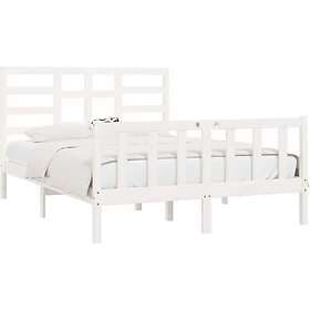 vidaXL Bed Frame vit massiv furu 140x200 cm 3107614