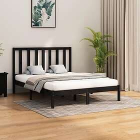 vidaXL Bed Frame svart massivt trä 150x200 cm 3106777