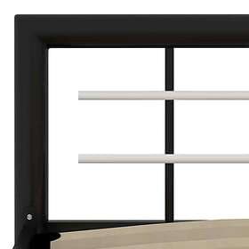vidaXL Bed Frame svart och vit metall 100x200 cm 284551
