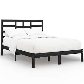 vidaXL Bed Frame svart massivt trä 140x190 cm 3105779