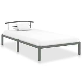 vidaXL Bed Frame grey metal 90x200 cm